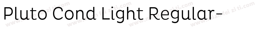 Pluto Cond Light Regular字体转换